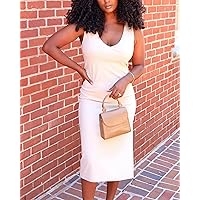 The Drop Women's Creme Brulee Knit Midi Dress by @hermela