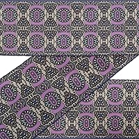 Purple Geometric Ethnic Printed Ribbon Trim 9 Yard Velvet Fabric Laces for Crafts Sewing Accessories 2 Inches