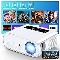 Projector with WiFi and Bluetooth, GROVIEW 9500L Native 1080P Projector, 300'' Full HD Movie Projector, Bluetooth projector, Supports 4K & Zoom, 5G Sync phone Screen, Compatible w/Laptop/PC/DVD/TV/PS5