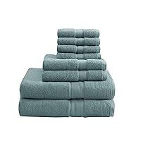 MADISON PARK SIGNATURE 800GSM 100% Cotton Luxurious Bath Towel Set Highly Absorbent, Quick Dry, Hotel & Spa Quality for Bathroom, Multi-Sizes, Dusty Green