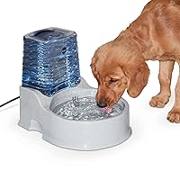 K&H Pet Products CleanFlow Filtered Water Bowl for Medium and Large Dogs, Pet Drinking Water Fountain, Dog Water Dispenser, Granite Medium 1.4 Gallon & 1 Gallon Reservoir