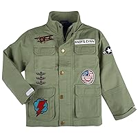 Andy & Evan Andy & Evan Baby Boys Military Patchwork Jacket - Infant