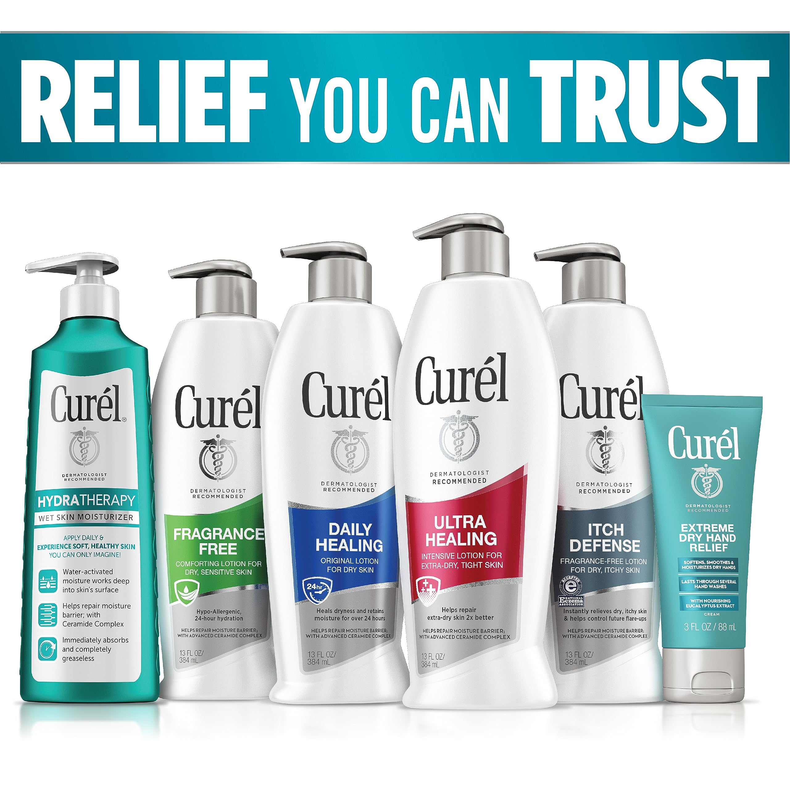 Curel Cream, Soothing Lotion for Dry Cracked Feet, with Shea Butter and Coconut Milk 3.5OZ 3 Pack