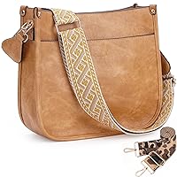 Crossbody Bag Women Vegan Leather Hobo Handbag Trendy Crossbody Shoulder Bag Purses For Women with 2 Adjustable Strap