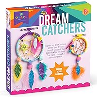 Craft-tastic — Dream Catchers — Arts and Crafts Kit for Kids — Make 2 Colorful Dream Catchers — for Ages 8+, Brown