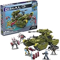 Mega Halo Infinite Toy Vehicle Building Set, UNSC Scorpion Clash with 993 Pieces, 5 Micro Action Figures and Accessories, Gift Ideas for Kids