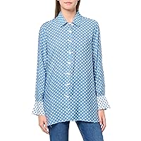 MULTIPLES Women's Cuffed Long Sleeve Button Front and Back High-Low Shirt