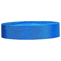 Lightweight Polypropylene Webbing - Poly Strapping for Outdoor DIY Gear Repair, Pet Collars, Crafts – 1 Inch by 10, 25, or 50 Yards, Over 20 Colors