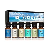 P&J Trading Fragrance Oil Surf & Sand Set | Salty Sea, Sand, Coconut, Island Life, Aloe, Seashore Candle Scents for Candle Making, Freshie Scents, Soap Making Supplies, Diffuser Oil Scents