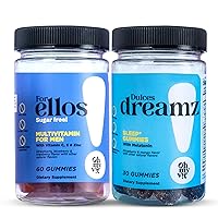 OH MY VIT! for Ellos Men's Multivitamin Gummy and Dulces Dreamz Melatonin Gummy with L-Theanine and Lemon Balm