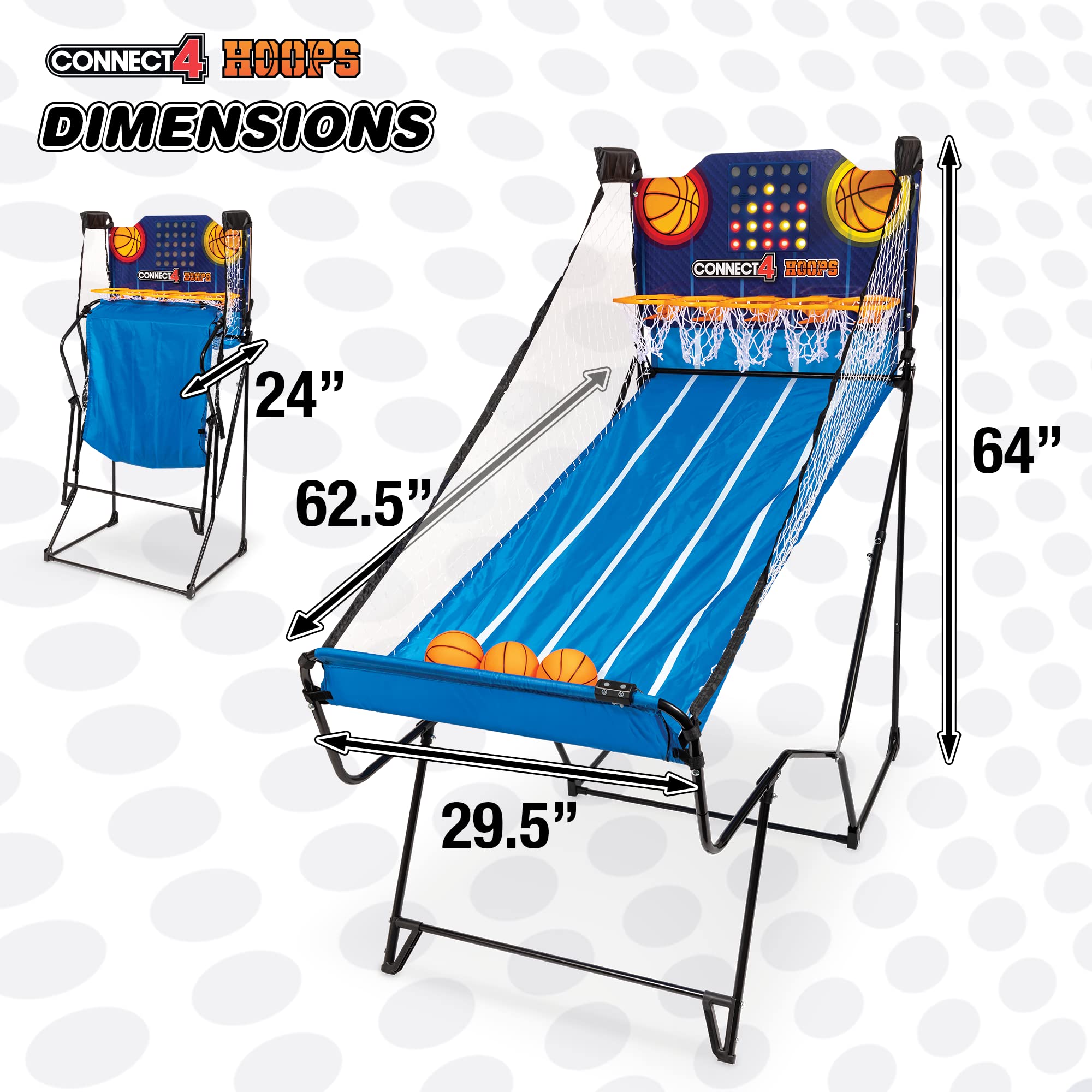 EastPoint Sports Connect 4 Hoops Indoor Basketball Arcade Game for Home, Rec Room or Man Cave - Fun for Adults, Kids & Family