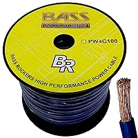 4 AWG 100ft Spool Flexible Power Ground Cable Blue Coat PW4G100