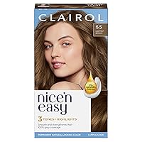 Clairol Nice'n Easy Permanent Hair Dye, 6.5 Lightest Brown Hair Color, Pack of 1