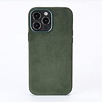 True Suede Leather Wrapped case | Compatible with Strong Wireless Charging | 13pro (Forest Green)
