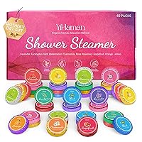 40PCS Shower Steamers Aromatherapy for Women or Men, 10 Scents Organic Shower Bombs Mothers Day Gifts, Girls SPA Self Care, Relaxation with Organic Essential Oils, Birthday Gift for Women
