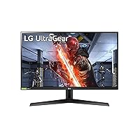 LG 27GN800-B 27 Inch Ultragear QHD (2560 x 1440) IPS Gaming Monitor with IPS 1ms (GtG) Response Time / 144Hz Refresh Rate and NVIDIA G-SYNC Compatible with AMD FreeSync Premium - Black (Renewed)