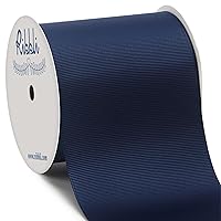 Ribbli Navy Grosgrain Ribbon,3 inchesx Continuous 10 Yards,Use for Bows DIY Hair Accessories,Gift Wrapping,Craft and Sewing