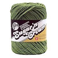 Spinrite Sugar'N Cream Yarn - Solids-Sage Green,2.5 oz / 70.9 g