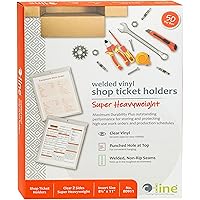 C-Line Vinyl Shop Ticket Holders, Both Sides Clear, 8.5 x 11 Inches, 50 per Box (80911)