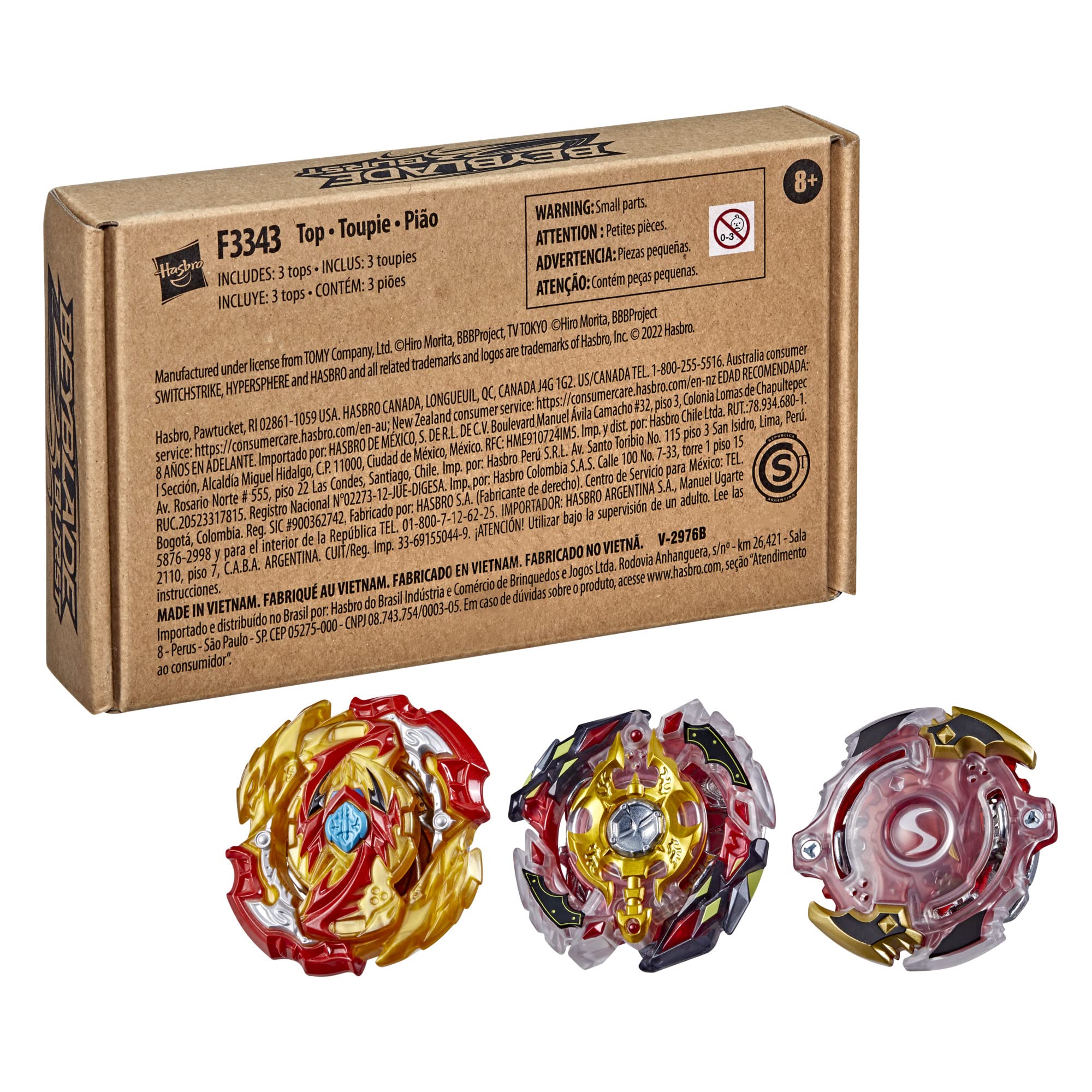 BEYBLADE Burst Evolution Trio Spryzen 3-Pack -- Legend Spryzen S3, Lord Spryzen S5, Spryzen S2 Balance-Type Battling Game Top Toys