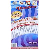 Dynamic Non-Woven Reusable Cleaning Cloths, 6 Count