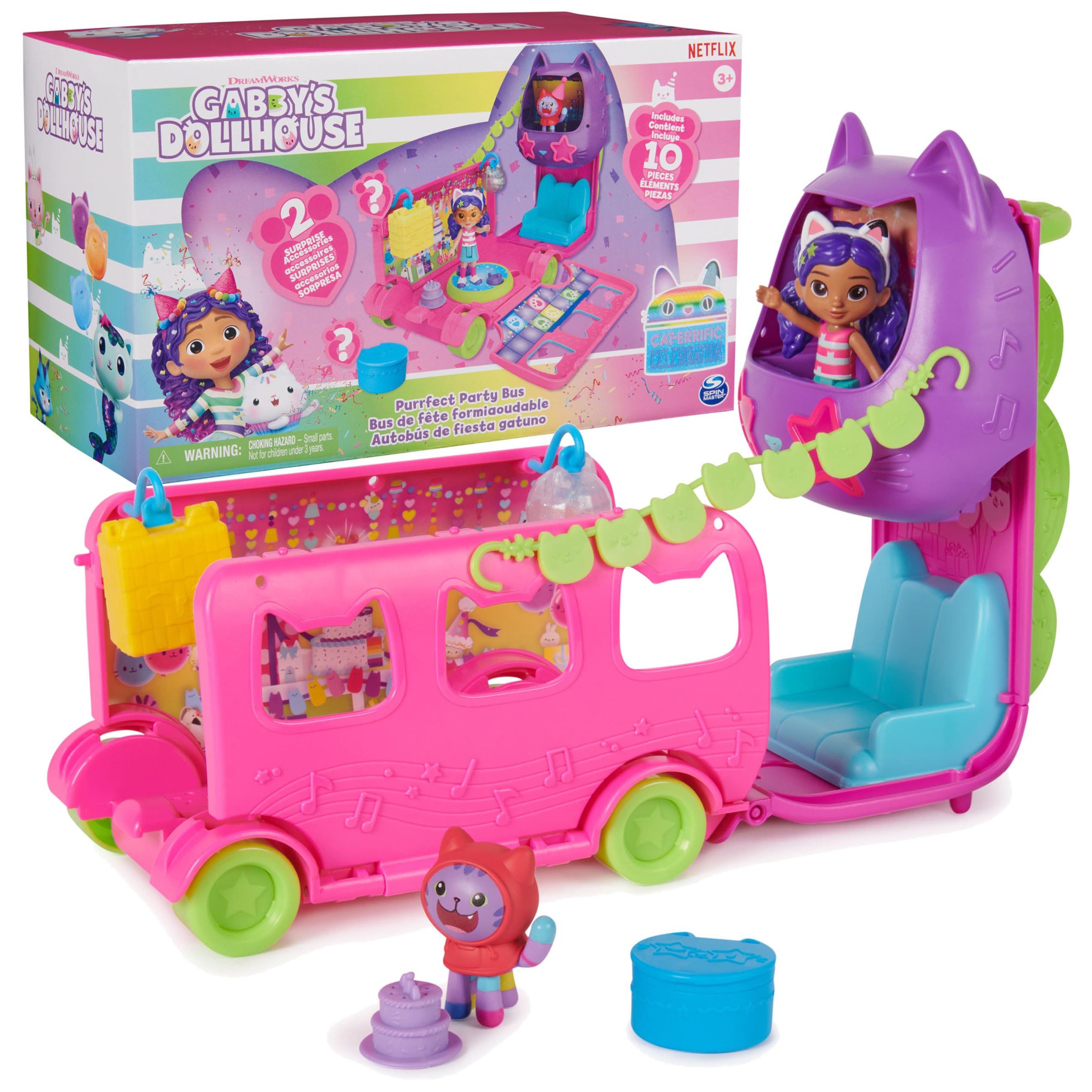 Gabby's Dollhouse Sprinkle Party Bus