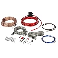 Scosche Install Centric ICAK84 True 8 Gauge Hybrid OFC 4-Channel High Current Amplifier Wiring Kit Complete Car Amp Kit Twisted Pair Audio Cables, In-Line Fuse Holder