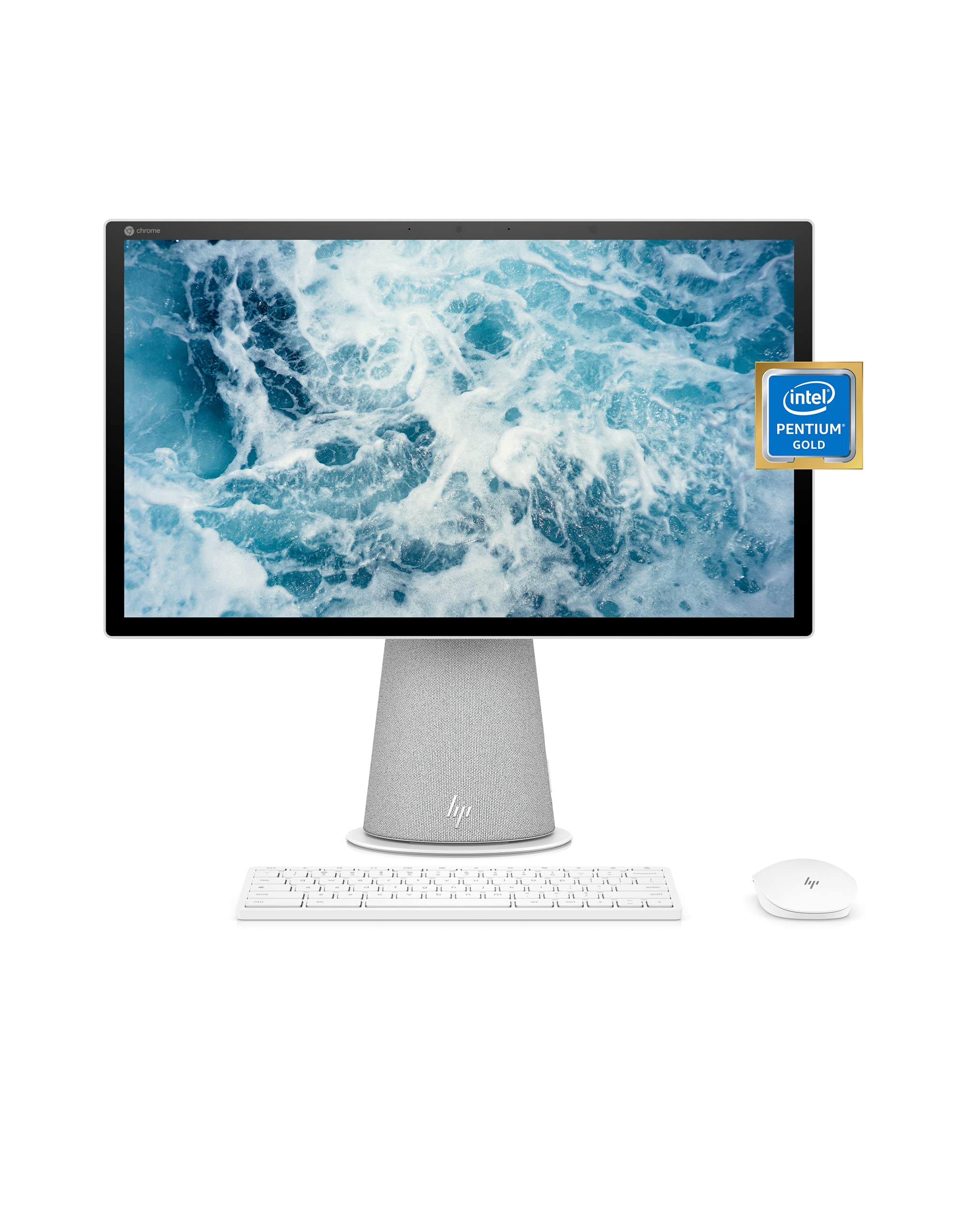 HP Chromebase 21.5" All-in-One Desktop, Intel Pentium Gold 6405U Processor, 4 GB RAM, 64 GB Storage, Rotating Full HD IPS Touchscreen, Chrome O...