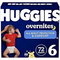 Huggies Size 6 Overnites Baby Diapers: Overnight Diapers, Size 6 (35+ lbs), 72 Ct