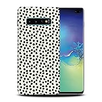 ASTRACT Black DOT Pattern #2 Phone CASE Cover for Samsung Galaxy S10+ Plus