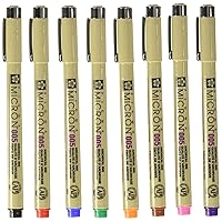 Pigma Micron 005 8 Color Set Water Based Pigment for Illustration