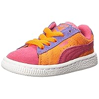 PUMA Suede Sneaker (Infant/Toddler/Little Kid) , Fuchsia Purple/Vibrant Orange/Blue Iris, 5 M US Toddler