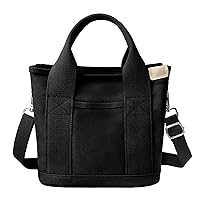Canvas Tote Bag for Women Stylish Crossboy Handbag Casual Hobo Bag Top Handle Satchel with Multiple Pockets