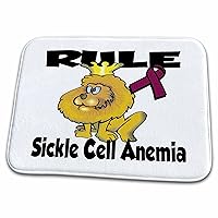 3dRose Rule Sickle Cell Anemia Awareness Ribbon Cause Design - Dish Drying Mats (ddm-116121-1)