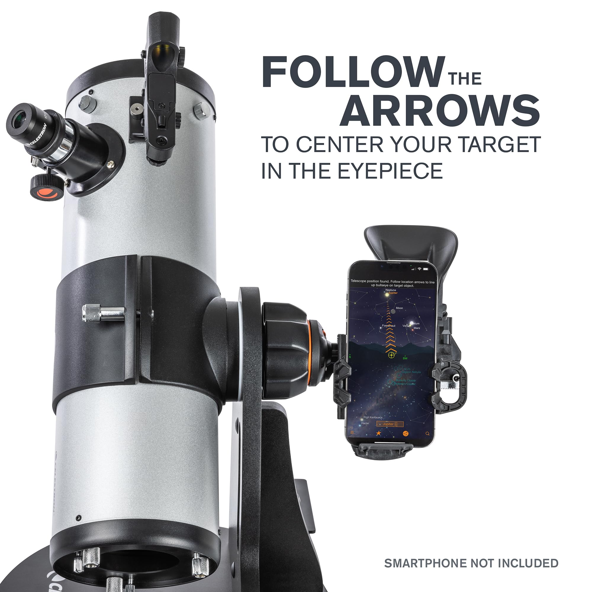 Celestron – StarSense Explorer 114mm Tabletop Dobsonian Smartphone App-Enabled Telescope – Works with StarSense App to Help You Find Nebulae, Planets & More – iPhone/Android Compatible