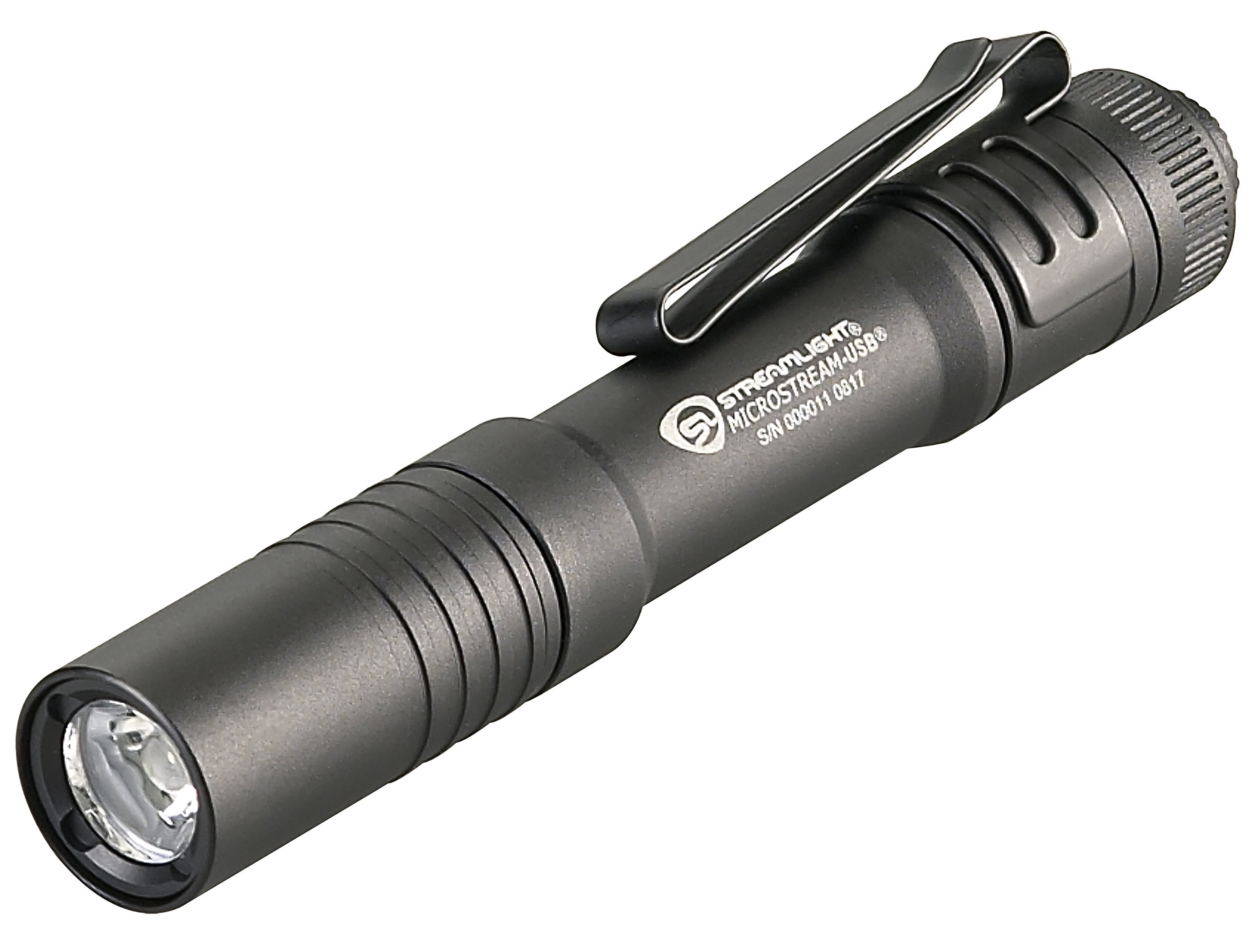 Streamlight 66604 MicroStream 250-Lumen EDC Ultra-Compact Flashlight with USB Rechargeable Battery, Box Packaged, Black