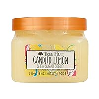 Shea Sugar Scrub Candied Lemon, 18oz, Ultra Hydrating and Exfoliating Scrub for Nourishing Essential Body Care