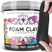 BOHS White Modeling Foam Clay- Air Dry, Squishy,Pliable - Molding Clay for Adult Arts & Crafts Project,Fake Bake,Slime Ingredient Supplies,3 lbs /