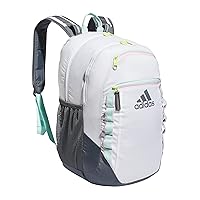 adidas Excel 6 Backpack, White/Semi Flash Aqua Blue/Orchid Fusion Purple, One Size