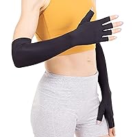BraceAbility Compression Arthritis Gloves - Fingerless Hand Pain Relief for Rheumatoid or Psoriatic Arthritis, Carpal Tunnel Syndrome, Osteoarthritis, Swelling, Gout and Raynaud's (Large - Pack of 2)