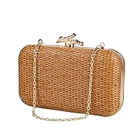 YYW Women Straw Bag Crossbody Woven Evening Clutch Summer Beach Shoulder Bags Travel Handbags