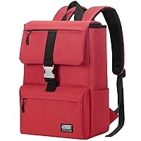 ECHSRT Laptop Backpack Water Resistant Backpack Fits 15.6 Inch Computer & Tablet, Travel Casual Daypack for Women Men, Red