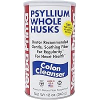 Yerba Prima Psyllium Husk, 12 Ounce - Fiber Supplement, Vegan, No Sugar or Artificial Sweeteners, Non GMO, Gluten Free