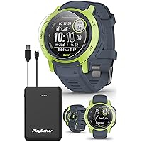Garmin Instinct 2 Surf (Mavericks) Rugged GPS Smartwatch Bundle - 24/7 Health Monitoring, Tough & Durable, Sports Apps - Includes PlayBetter Screen Protectors & Portable Charger