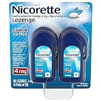 Nicorette 4 mg Coated Nicotine Lozenges to Help Quit Smoking - Ice Mint Flavored Stop Smoking Aid, 20 Count x 4