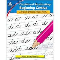 Carson Dellosa Beginning Cursive Handwriting Workbook for Kids Ages 7+, Letters, Numbers, and Sight Words Handwriting Practice, Grades 2-5 Cursive Handwriting Workbook, (Traditional Handwriting) Carson Dellosa Beginning Cursive Handwriting Workbook for Kids Ages 7+, Letters, Numbers, and Sight Words Handwriting Practice, Grades 2-5 Cursive Handwriting Workbook, (Traditional Handwriting) Paperback Spiral-bound