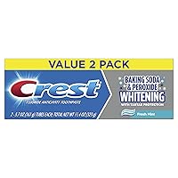 Crest Cavity & Tartar Protection Toothpaste, Whitening Baking Soda & Peroxide,5.7 Ounce (Pack of 2)