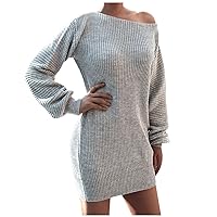 for Womens for Girl's Drawstring Tops Solid Long-Sleeved Comfortable One Shoulder
