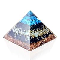 Turquoise Black Tourmaline Crystal Pyramid Emf Protection Energy Generator |Detoxification Meditation|2.5-3 Inch