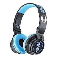 Star Wars Kids Bluetooth Headphones, Wireless Headphones with Microphone Includes Aux Cord, Volume Reduced Kids Foldable Headphones for School, Home, or Travel